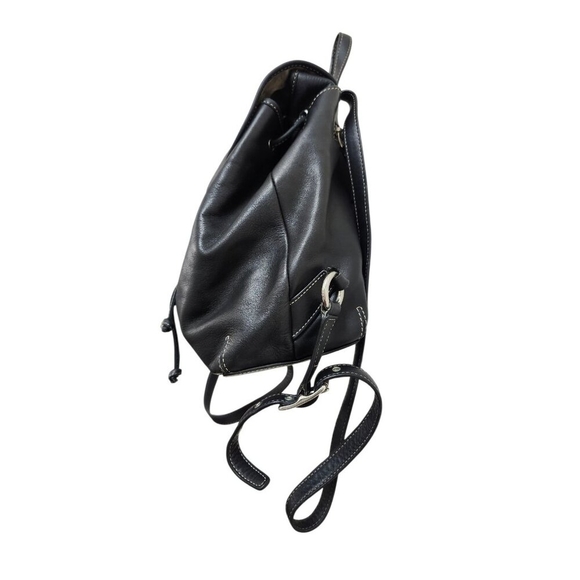 Vintage Coach Leather Drawstring Backpack Black Full Grain Leather - Picture 5 of 15